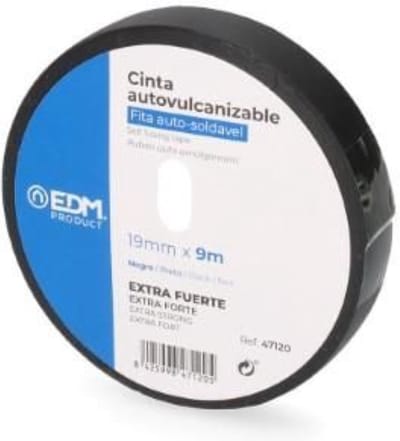 EDM Vulcaniserende tape zwart 19mm x 9mtr
