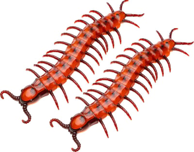 Chaks nep duizendpoten 45 cm - rood - 2x - horror/griezel thema decoratie