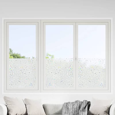 vidaXL - Raamfolies - 2 - st - mat - bloemenpatroon - PVC