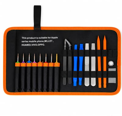 Schroevendraaierset voor Smartphone & Elektronica Reparatie - Magnetische Bits - 17 in 1 - Opening Tools - Reparatieset met Draagetui