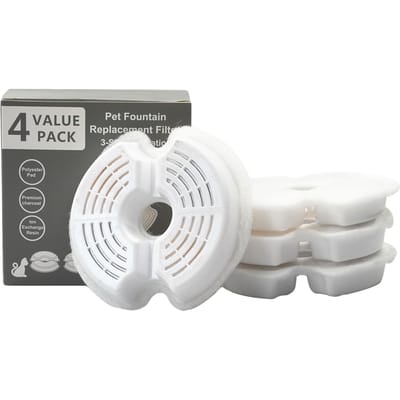Filtre de fontaine pour animaux de compagnie, 4 pièces, éponge de remplacement, filtre en mousse pour fontaine pour animaux de compagnie Type 3