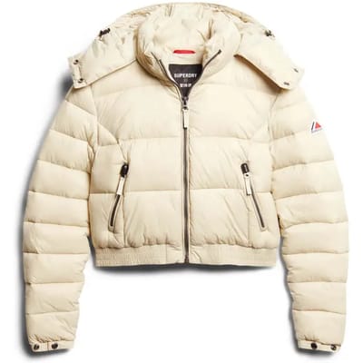 Superdry - Korte Fuji jas met capuchon - Dames - Gewatteerde jassen