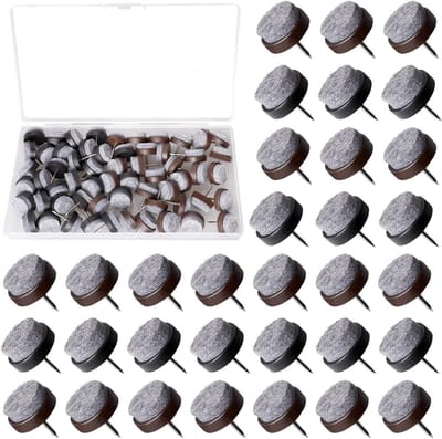Vilten Glijders - Stoelpoot Beschermers - Vloer Beschermen - Geluiddempend Waterdicht - 60 Stuks 20 mm - Zwart Bruin