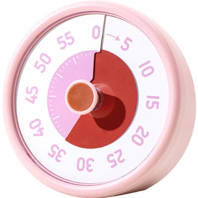 Timer - Visuele aftelling - Digitale regenboogwekker - 60-minutenweergave met geluidssignalen - Levendige kleuren - gemakkelijk af te lezen - Geschikt voor fitness - studie - tijdbeheer - koken - keukentimer - Stil tijdbeheer - Kersenbloesemroze
