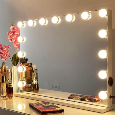 TADES® Hollywood Spiegel Met Verlichting - Hollywood Spiegel - Spiegel Met verlichting - Hollywood Mirror - Visagie Spiegel - Make Up Spiegel Met Verlichting - Make-Upspiegel - Spiegel Met Licht - Spiegels