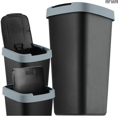 RFWR® Vuilnisbak met Zwenkdeksel 25 liter voor Afvalscheiding - Duurzaam en Modern Design