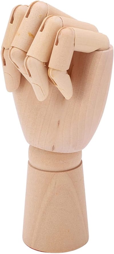 Houten Hand Model voor Tekenen en Creatieve Projecten, Verstelbare Mannequin Hand voor Manga en Decoratie (18CM)