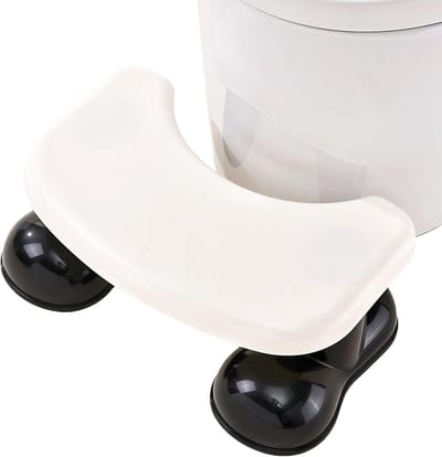 Toilet Voetenbankje - Krukje Ontlasting Hulpmiddel - Comfortabel Zitten - Ergonomisch Ontwerp - 39.5 x 25 x 17 cm - Zwart