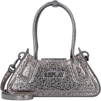 REPLAY Handtas Schoudertas Handbag Gun Metal Zilverkleurig
