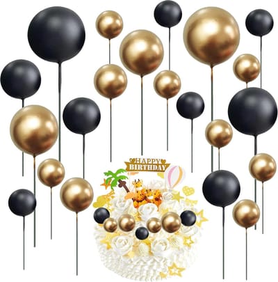 86 Stuks Mini Ballon Taarttoppers - Schuimbal, Cupcake Toppers en DIY Decoraties voor Feestjes