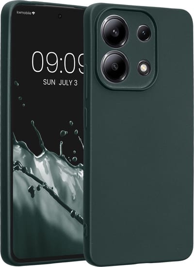 kwmobile metallic telefoonhoesje van TPU - geschikt voor Xiaomi Redmi Note 13 4G - Flexible case voor smartphone - In metallic petrol