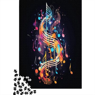 Muziekpuzzel Volwassenen - Legpuzzel Spel - Ontspanning Thuis - Bonus Poster Inbegrepen - 1000 Stukjes - Stijl 19