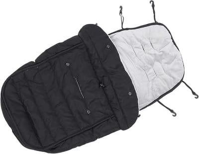 Kinderwagen Voetenzak - Baby Voetenhoes - Warm Blijven - Verstelbaar Aanhaalslot - 40 x 85 cm - Zwart