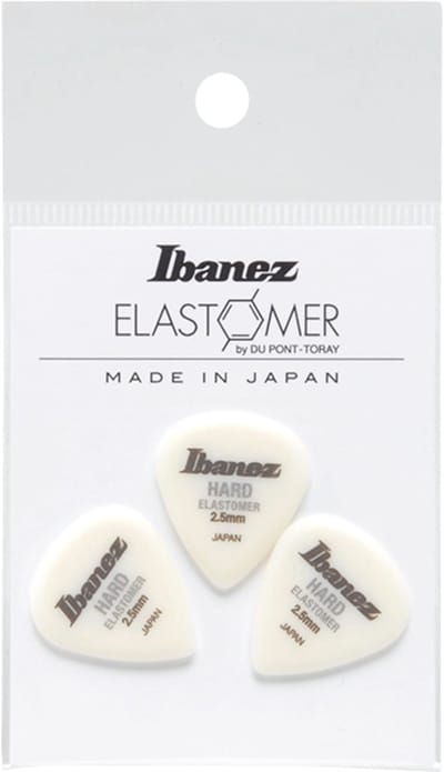 Ibanez BELJ1HD25 Elastomer Teardrop Guitar Pick Hard 2.5mm (3-Pack) - Plectrum set