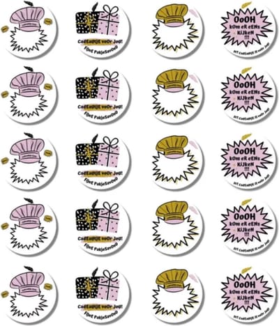 Sinterklaas - Cadeaustickers - Etiketten - Roze - 5 december - Pakjesavond - Cadeau versieren - Kadootjes - 20 stuks