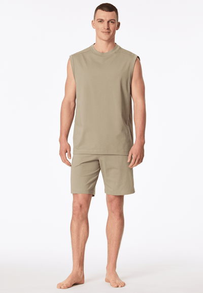 Korte, oversized pyjama zonder mouwen in de kleur jade - Modern Nightwear 56