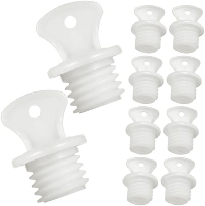 Kruikendop Vervanging - Rubber Stopper - Lekvrij Afsluiten - Hittebestendig Rubber - 3.7 x 2.7 cm - Wit