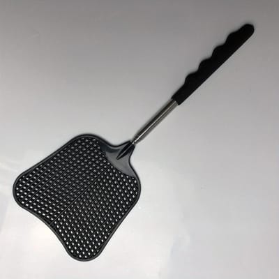 Robuuste Telescopische Vliegenmepper met Verstelbare Steel - Vliegenklapper van Duurzaam Plastic & Roestvrij Staal Geschikt voor Binnen/Buiten/Klaslokaal