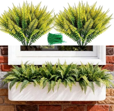 Kunstgras set - Nep planten - Balkon decoreren - UV-bestendig materiaal - 10 stuks - Groen