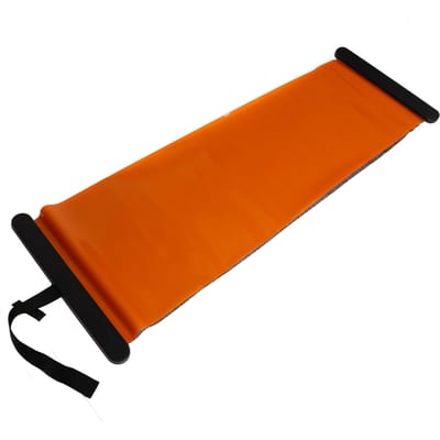 Tapis Coulissant de Fitness Yoga avec Butées d'Extrémité Tapis Coulissant Sportif Silencieux Multifonctionnel pour Remodelage Corporel Orange