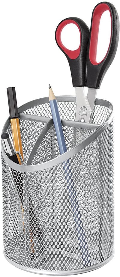 65654 Butler Office (3 vakken, gepoedercoat draadmetaal, 11 x 14,7 cm) zilver