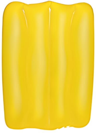 Bestway Opblaasbaar reiskussen - geel - 38 x 24 cm - camping/vakantie/vliegtuig reis kussens