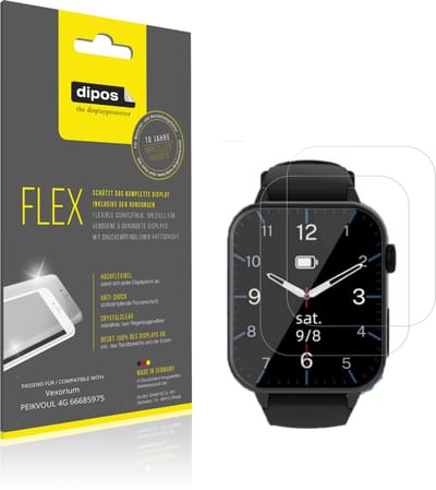dipos – 2x Beschermfolie geschikt voor Vexorium PEIKVOUL 4G 66685975 | 3D Full Cover Screenprotector | 100% Passend