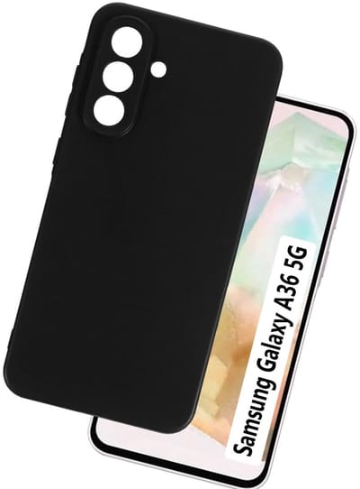 Flexibele achterkant Silicone hoesje Zwart Geschikt voor: Samsung Galaxy A36