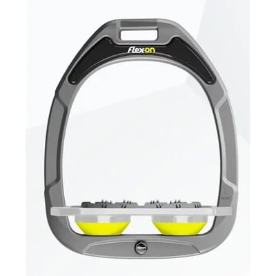Platte Ultra Grip Aluminium/Grijs/Geel Stijgbeugels Flex-On Green Composite