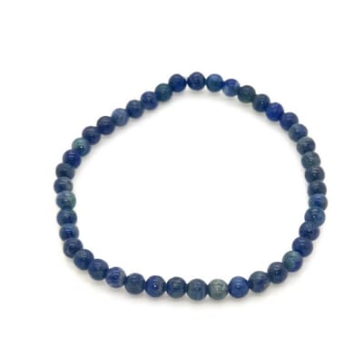 Lapis Lazuli edelstenen armband 4 mm blauw 5e chakra communicatiesteen