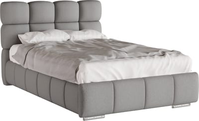 Polsterbed Bliss 120 x 200 cm met opbergruimte, lattenbodem en Bonnel (h18cm)-veringmatras H3