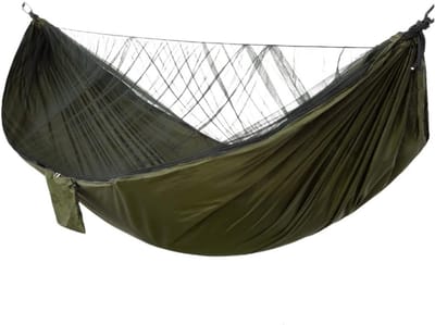 Hangmat met Klamboe - Kampeerhangmat Reishangmat - Ontspannen Buiten - Snel Openend Ontwerp - 12 kg - Diverse Kleuren
