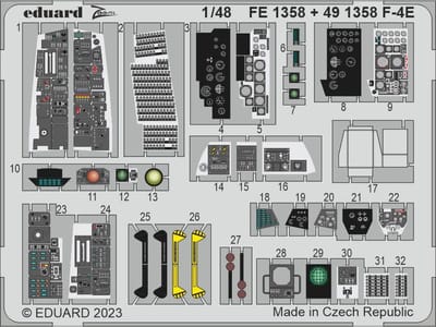 Eduard Modelbouwdecoratie - FE1358 Accessoires for F-4E - MENG Photo-etch
