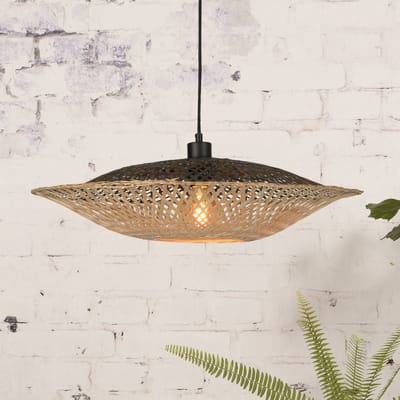 GOOD&MOJO Hanglamp Kalimantan - Bamboe - Ø44cm - Scandinavisch,Bohemian - Hanglampen Eetkamer, Slaapkamer, Woonkamer