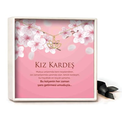 Pera Jewelry - 925 sterling zilveren Lotus ketting - Lotus Kolye – Kız Kardeş 2 - Collier - Ketting Dames - Ketting met Hanger