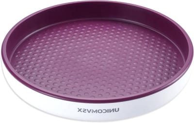 Lazy Susan Turning Plate 30 cm - Non-Slip Spice Rack Rotating Organiser Storage for Kitchen/Spices/Cosmetics/Cabinets - Purple
