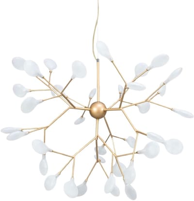 Kosilum - Arsinoe - Hanglamp - Goud/Messing - Metaal en glas