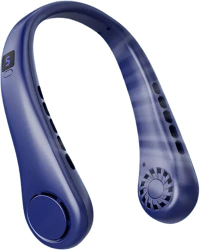 Bovista Nekventilator - Draagbare Gezichtsventilator - Neck Fan - Met Koeling - Hals - Hoofd - Blauw - Neck Koeling