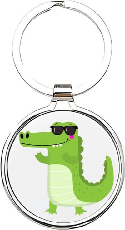 Akyol - Krokodillen Sleutelhanger - krokodil - Dierenliefhebbers - Krokodil - croc - dierentuindieren - kaaiman - reptiel - aligator - gavialen - krokodilachtigen dieren - dierentuin - safari - 4 x 7,5 CM