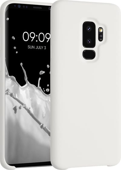 kwmobile telefoonhoesje geschikt voor Samsung Galaxy S9 Plus - Hoesje met siliconen coating - Smartphone case in mat wit