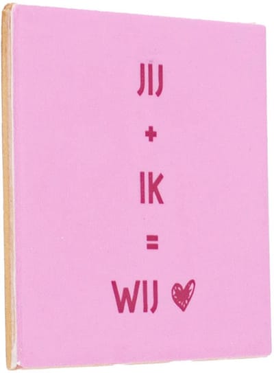 HomeBound by KY | Tegeltje - Jij + ik = wij | tegeltje | 10,5x10,5x0,5cm