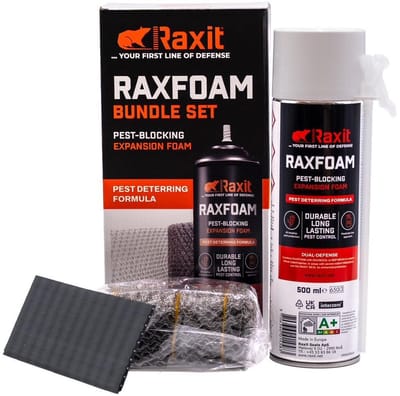 Raxit RAXFOAM 500ml Bundle Set - Purschuim tegen Ratten en Muizen - Muizengaas