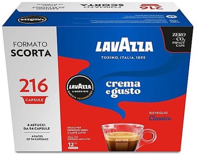 Lavazza A Modo Mio Crema e Gusto - Voordeelverpakking 216 koffiecups (4x54)