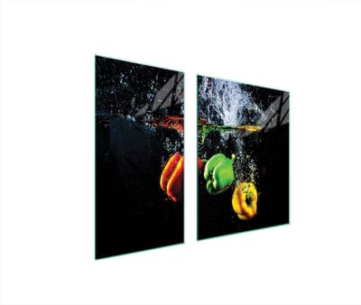 TMK ArtDeko Serie - Glasplaat Bescherming Voor Kookplaat - Paprika - 90x52cm - Veilig Voor Alle Kookplaten