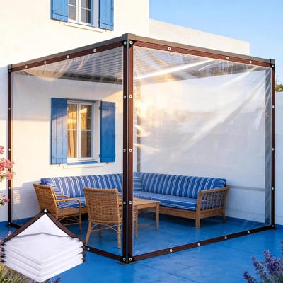 Transparant Zeil - Afdekzeil Ogen - Tuin Beschermen - Waterdicht UV-bestendig - 140 x 180 cm - Kleurloos