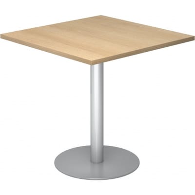 BISTRO F88Q S - Systeem conferentietafel 80 x 80 Eiken Zilver