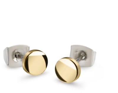 Boccia Titanium 05064-02 Dames Oorbellen - Oorknopjes - Sieraad - Goudkleurig - 5 mm breed - 5 mm lang