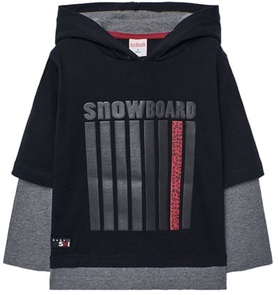 Boboli Knit T-shirt Met Lange Mouwen Zwart 4 Years Jongens,Meisjes