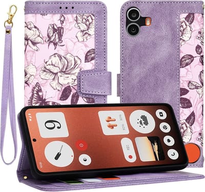 Hoesje geschikt voor Nothing CMF Phone 1 - Techsuit FlipCraft Book Wallet Case met koord - Mysterious Purple