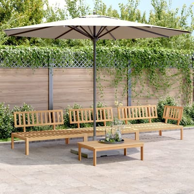 vidaXL - 4-delige - Loungeset - pallet - massief - acaciahout